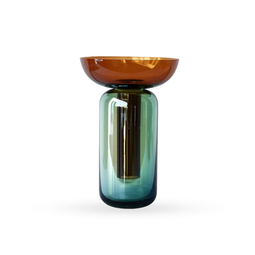 Petal detachable bowl glass vase contemporary decorative glass accent for modern interiors