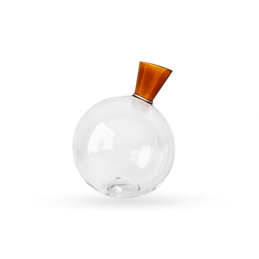 Pipkin apothecary glass decanter contemporary decorative glass object for modern home interiors
