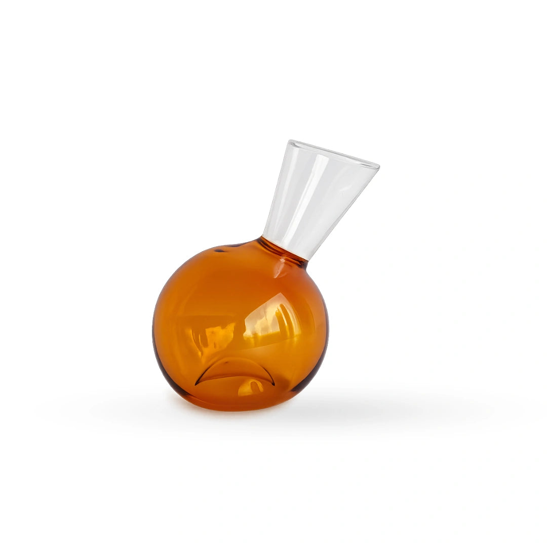 Pipkin apothecary glass decanter contemporary decorative glass object for modern home interiors