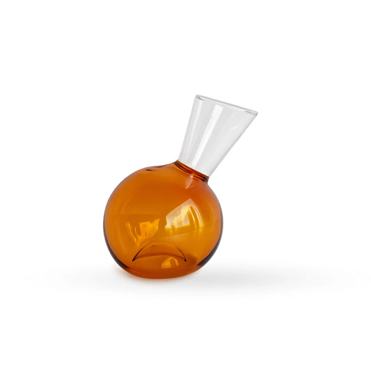 Pipkin apothecary glass decanter contemporary decorative glass object for modern home interiors