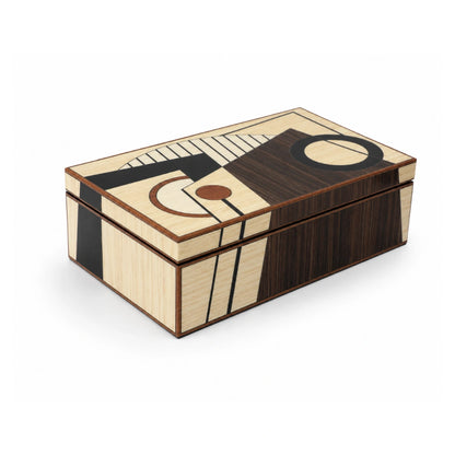 Prairie Art storage box with piano polish finish for stylish storage and decor display