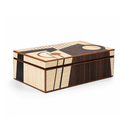 Prairie Art storage box with piano polish finish for stylish storage and decor display