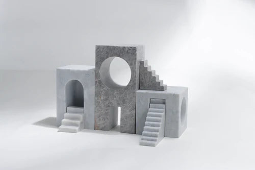 Quadium Geometric Marble Sculpture