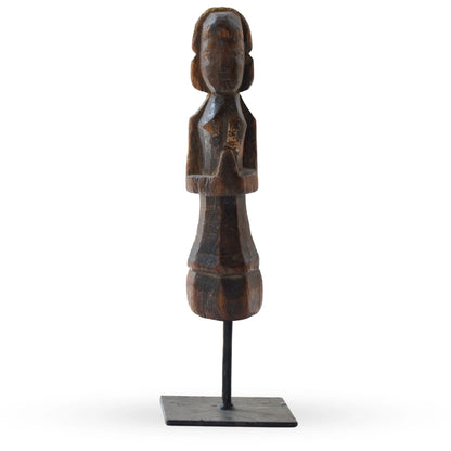 Raksh wooden doll handcrafted tribal sculpture decor for modern home interiors