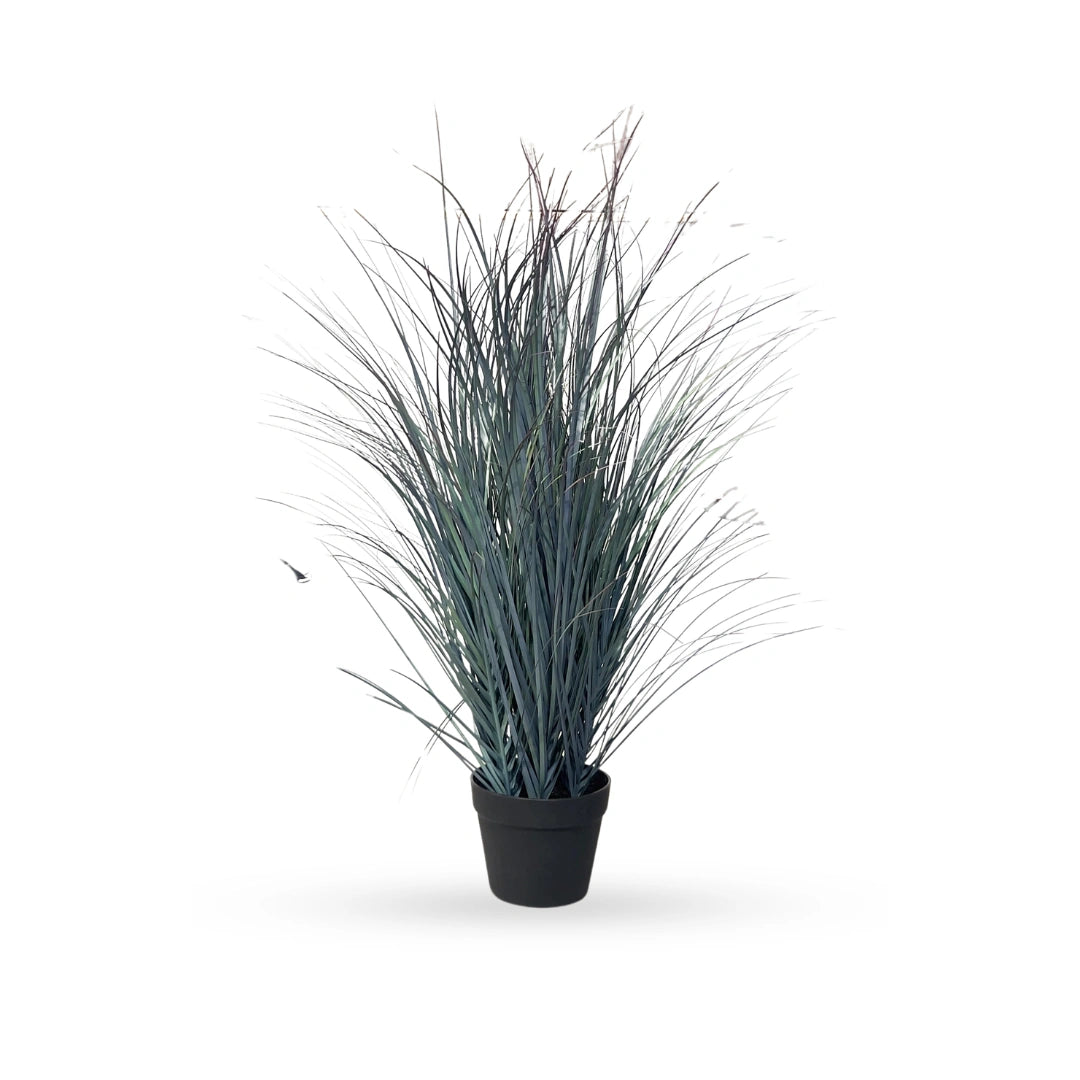 Rhodesian blue grass artificial plant in pot for modern home decor