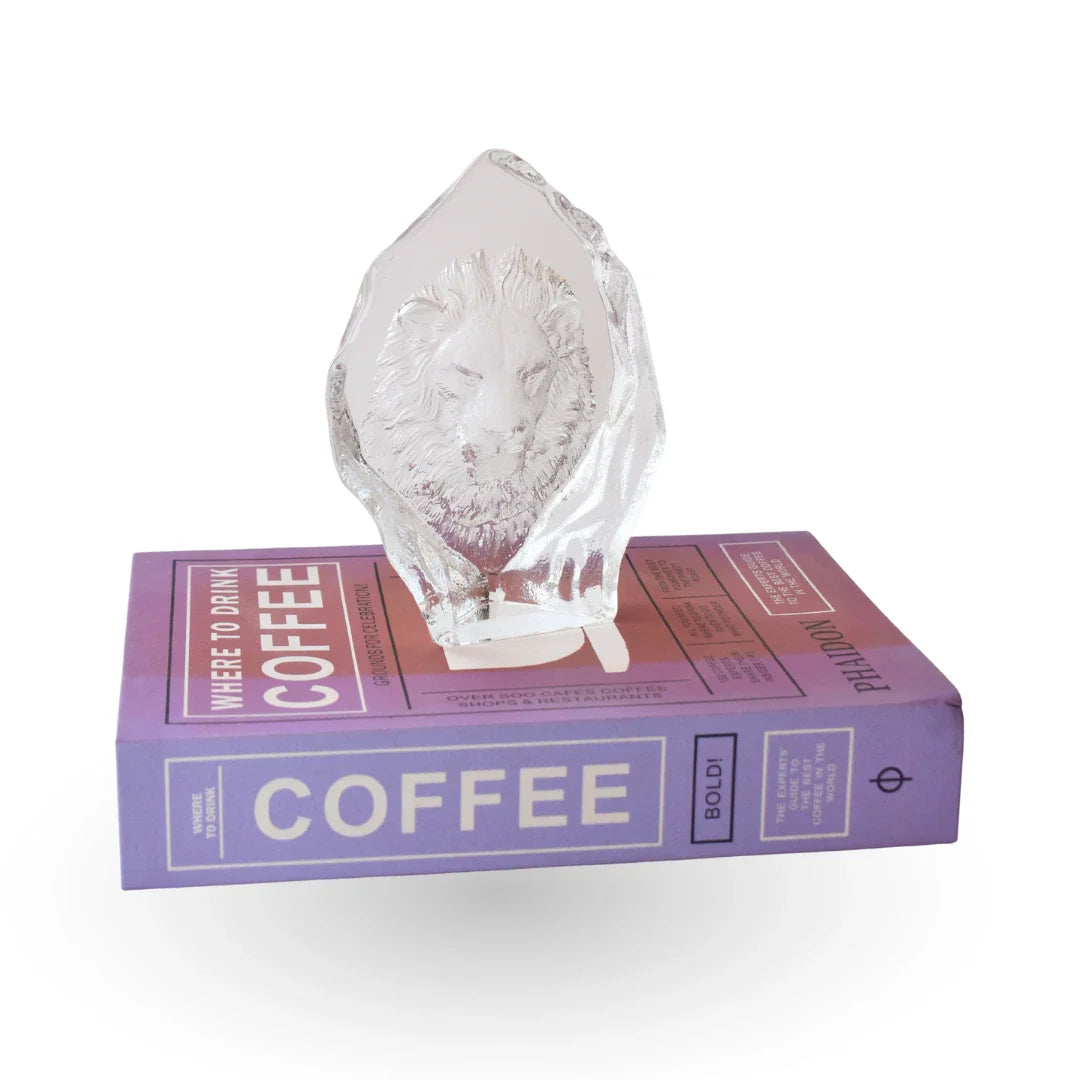 Royal crest lion crystal luxury table decor for modern home decor