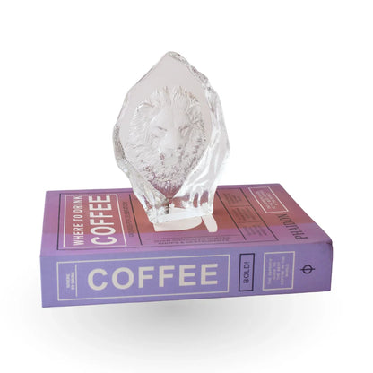 Royal crest lion crystal luxury table decor for modern home decor