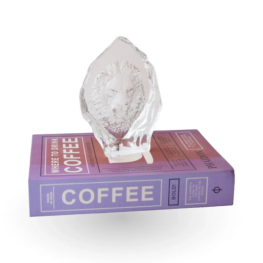 Royal crest lion crystal luxury table decor for modern home decor