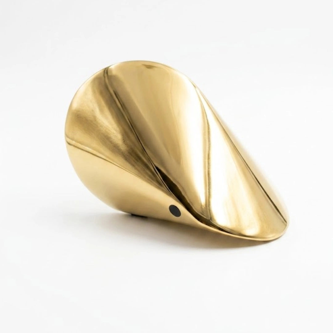 Serene water drop metallic table decor sculpture for contemporary home interiors