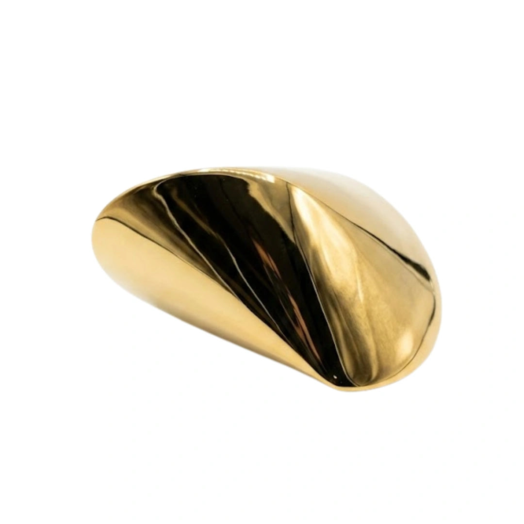 Serene water drop metallic table decor sculpture for contemporary home interiors