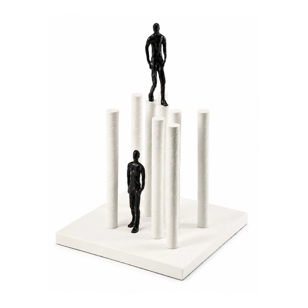 Spatial Experience contemporary sculpture with abstract human figures for modern home interiors