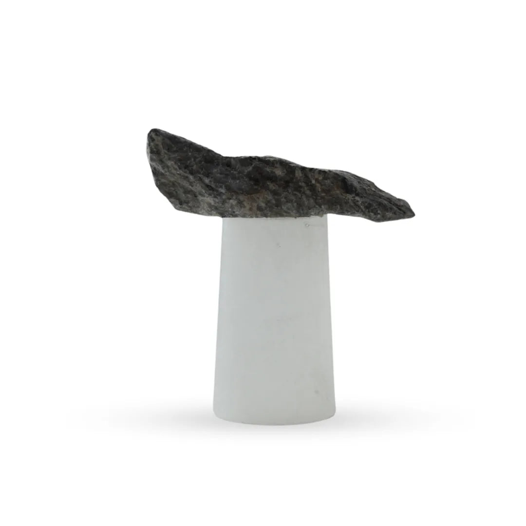 Strata stone pedestal sculpture natural stone decor for modern interiors