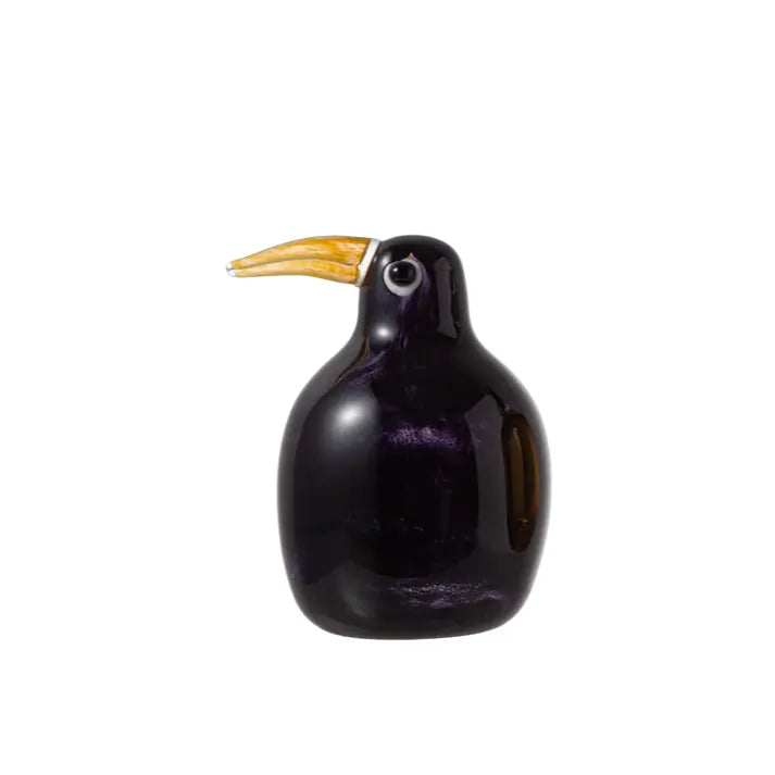 Toucan Amber Glass Bird Sculpture