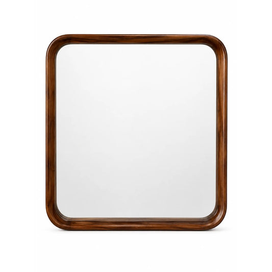 Tavonta Square Wooden Wall Mirror