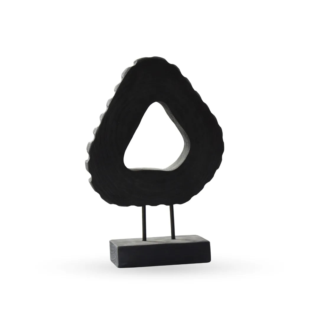Tessen abstract sculpture fan form decorative accent for modern interiors