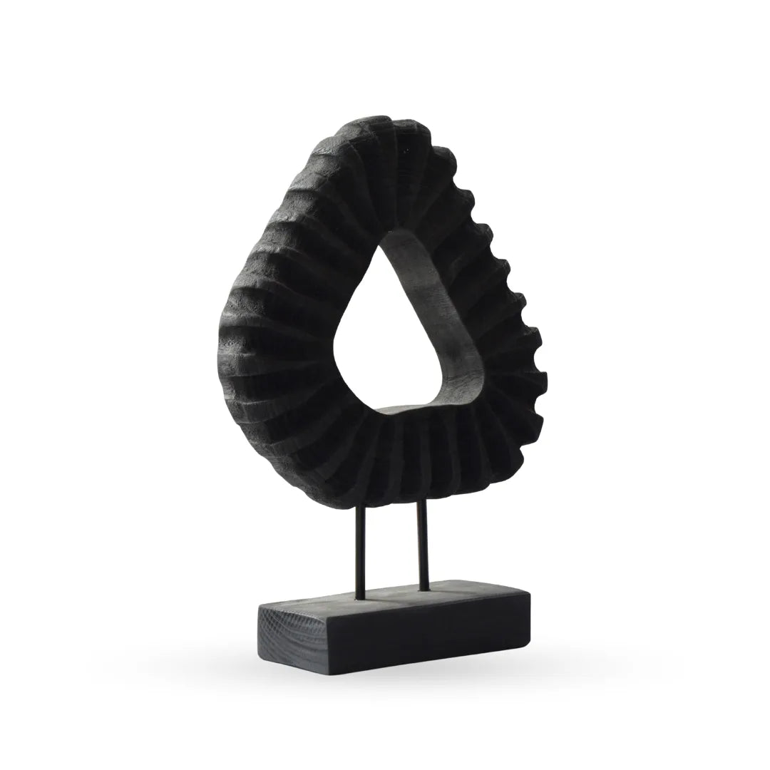 Tessen abstract sculpture fan form decorative accent for modern interiors