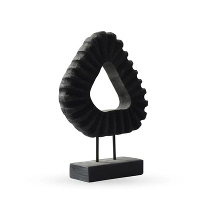 Tessen abstract sculpture fan form decorative accent for modern interiors