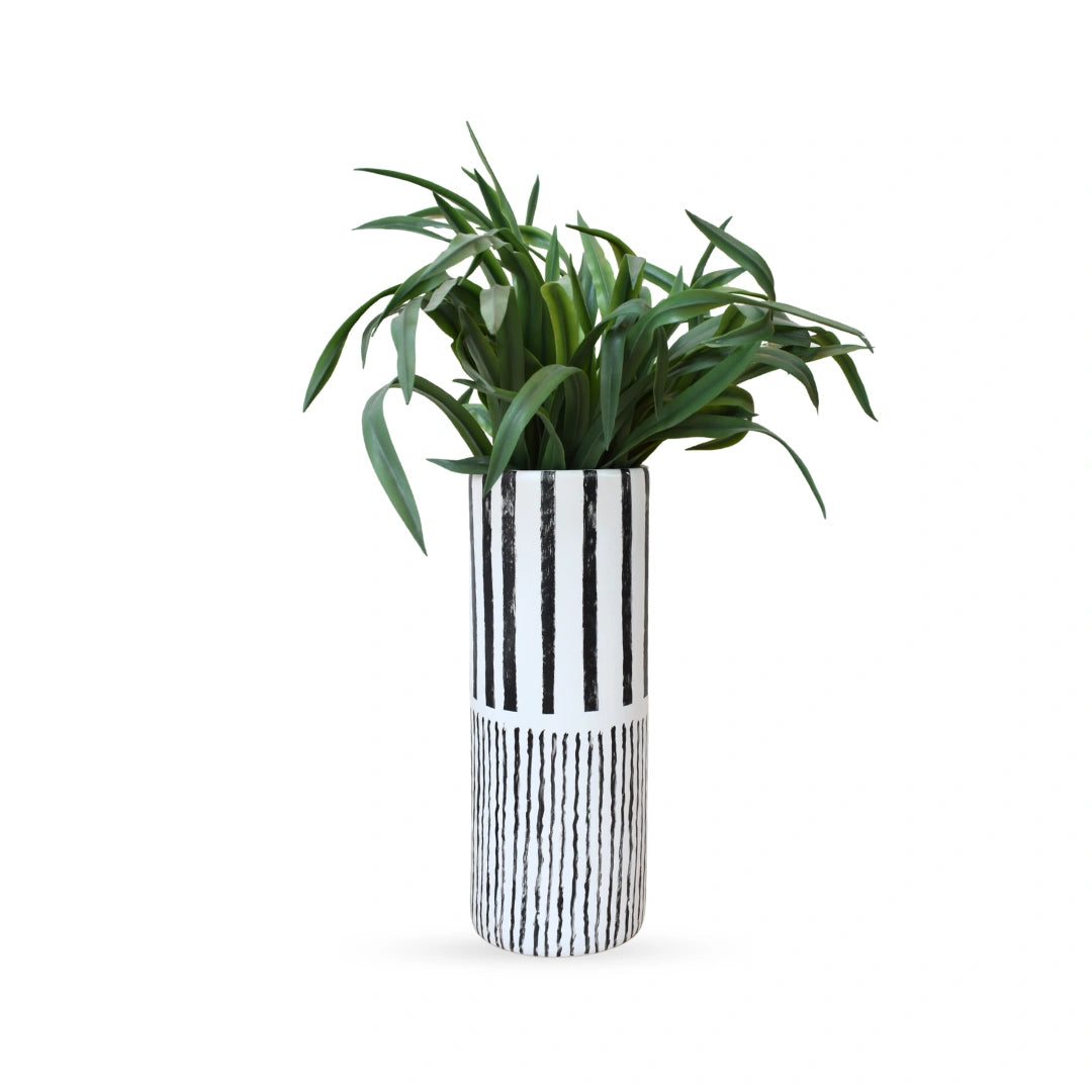 Thai blue strap fern artificial plant with long green leaves for modern decor