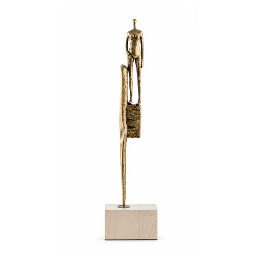 The Glazer figurine contemporary metal sculpture for modern home interiors