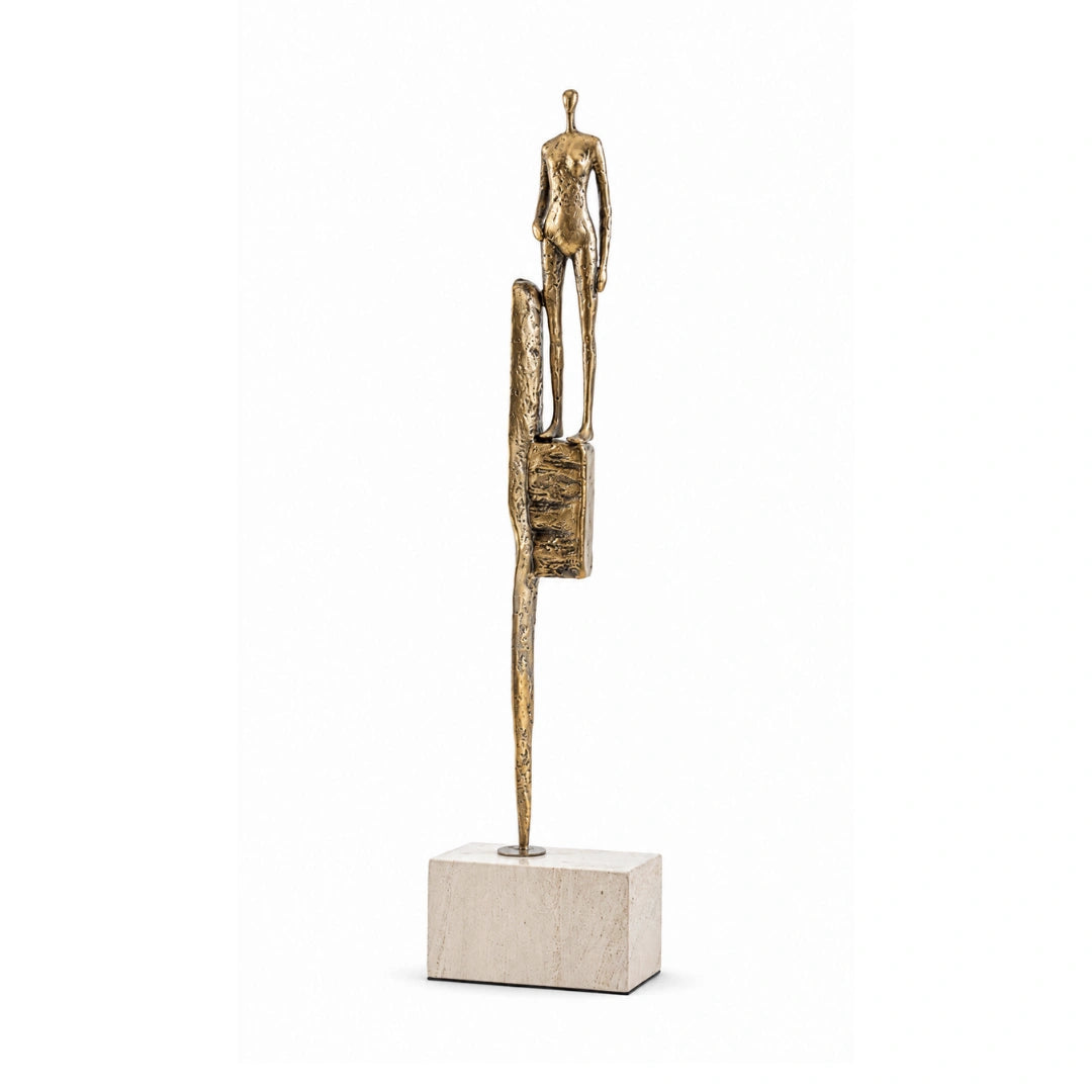 The Glazer figurine contemporary metal sculpture for modern home interiors