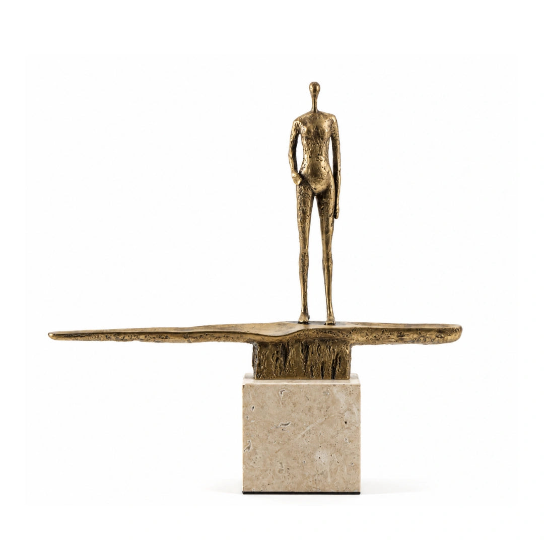 The Glazer figurine contemporary metal sculpture for modern home interiors