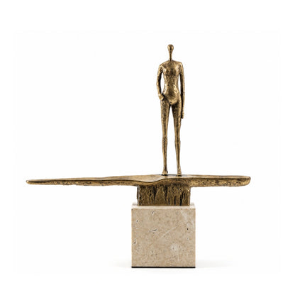 The Glazer figurine contemporary metal sculpture for modern home interiors