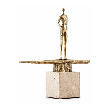 The Glazer figurine contemporary metal sculpture for modern home interiors