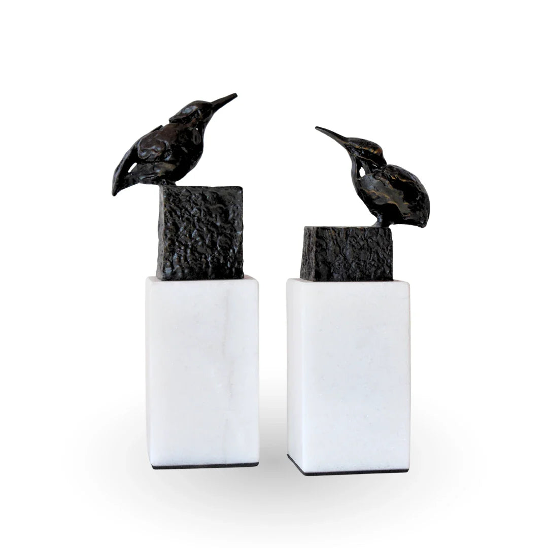 The sparrow tale large metal marble luxury table decor for modern home decor