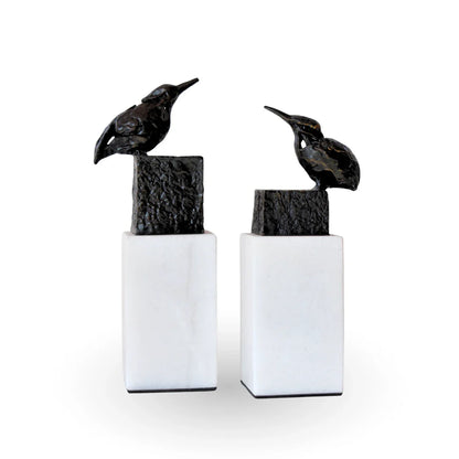 The sparrow tale large metal marble luxury table decor for modern home decor