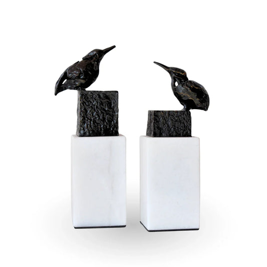 The sparrow tale large metal marble luxury table decor for modern home decor