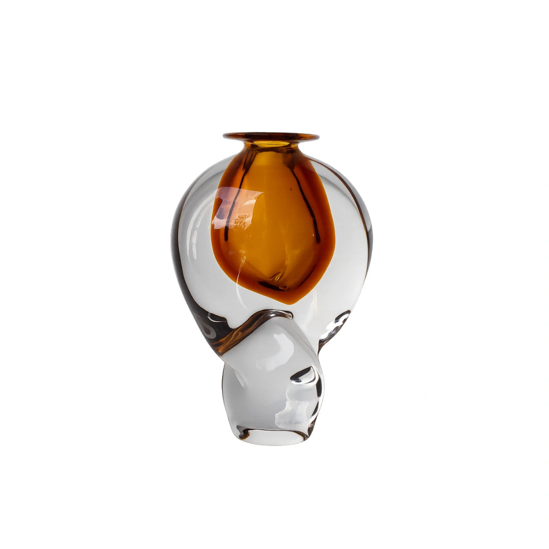 Tidepool glass vase sculptural decorative glass vase for modern home interiors