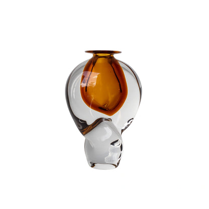 Tidepool glass vase sculptural decorative glass vase for modern home interiors