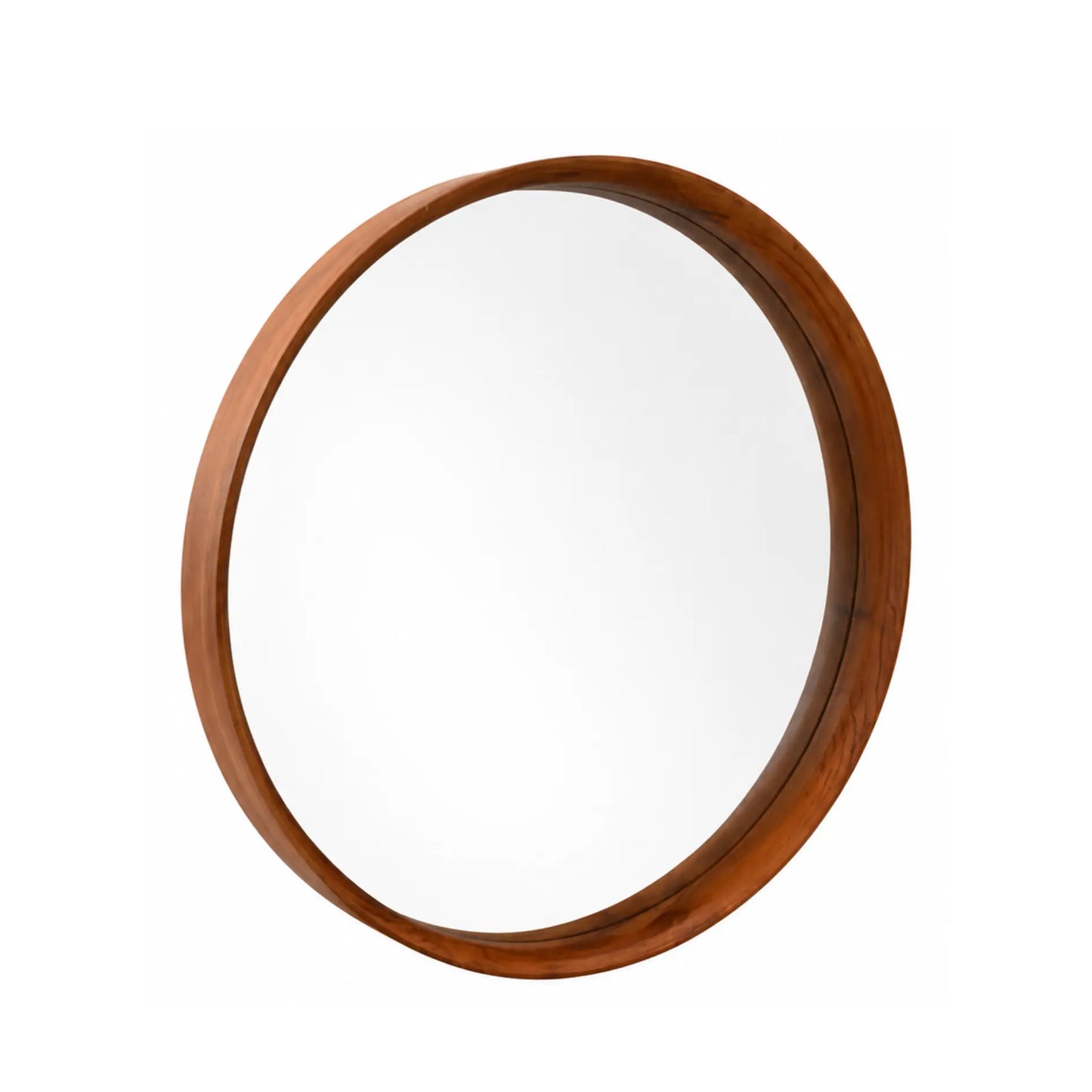 Uakisi Circular Wooden Wall Mirror