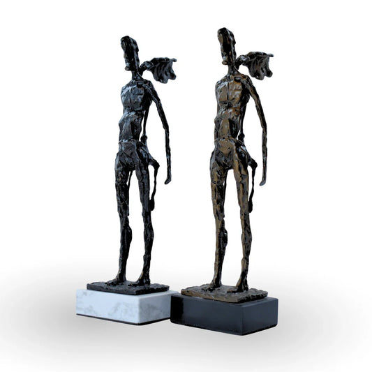 Vecna sculpture black metal marble luxury table decor for modern home decor