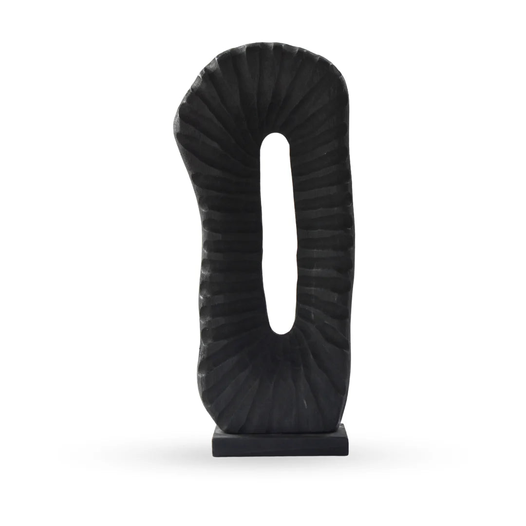 Void abstract sculpture carved form decor for modern interiors