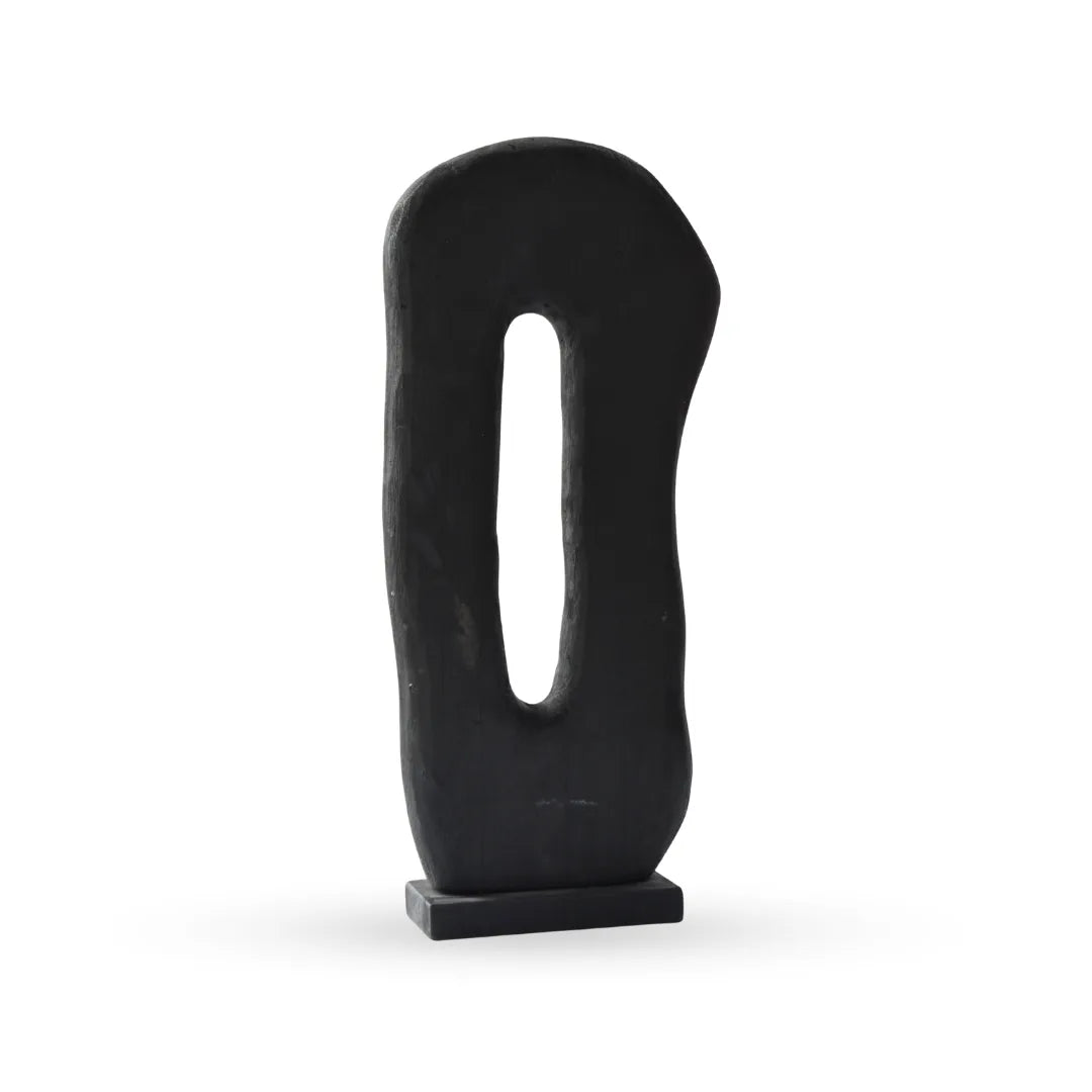 Void abstract sculpture carved form decor for modern interiors