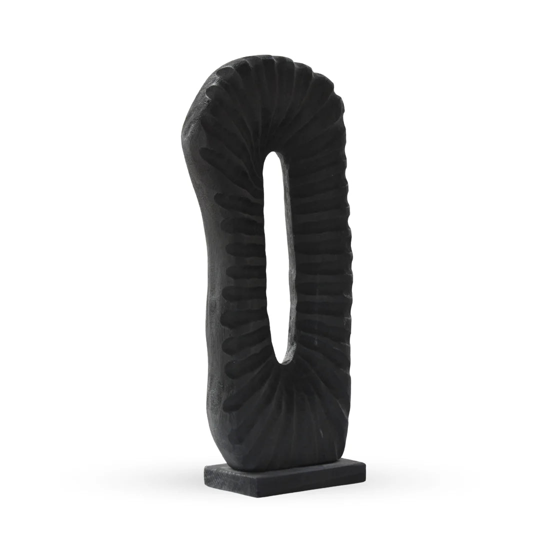 Void abstract sculpture carved form decor for modern interiors