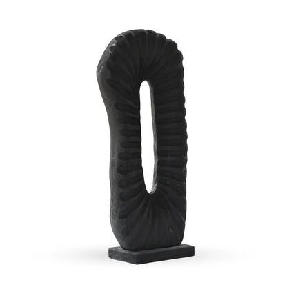 Void abstract sculpture carved form decor for modern interiors