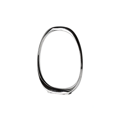 Vortex Ring clear glass sculpture for contemporary home interiors