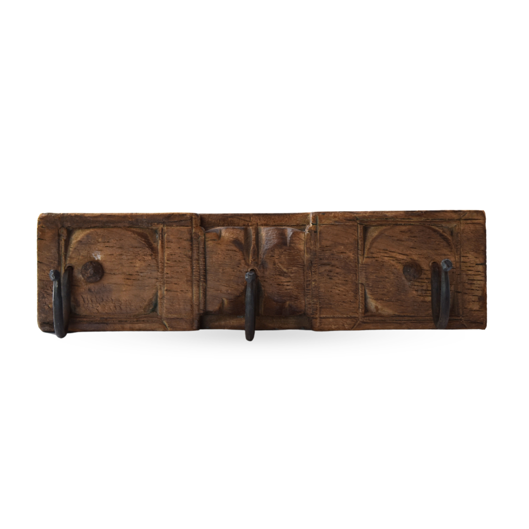 Wooden wall hooks carved rustic wall decor hooks for modern home interiors