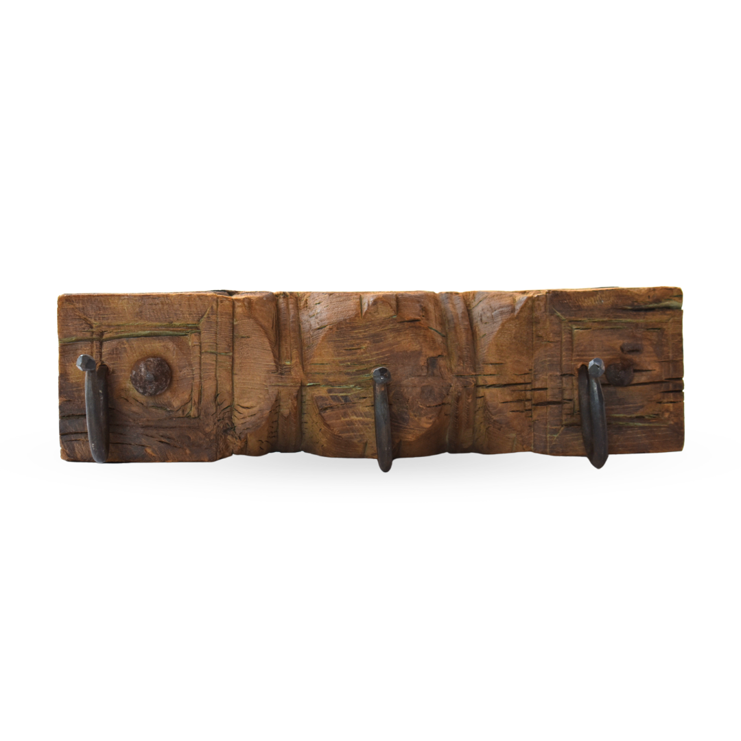 Wooden wall hooks carved rustic wall decor hooks for modern home interiors