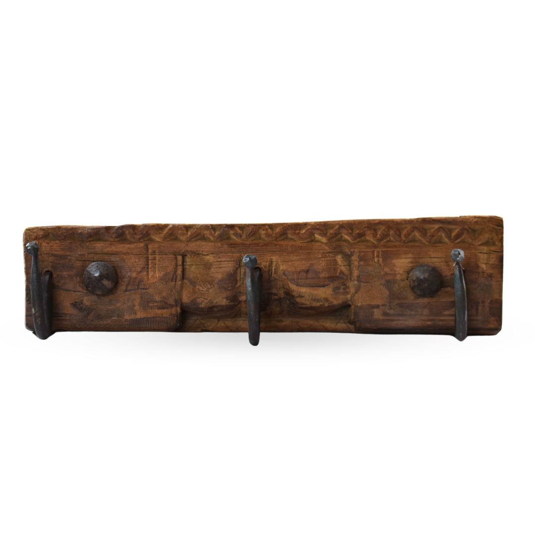 Wooden wall hooks carved rustic wall decor hooks for modern home interiors