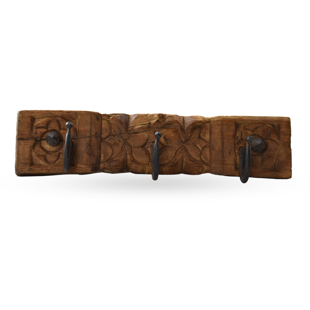 Wooden wall hooks carved rustic wall decor hooks for modern home interiors