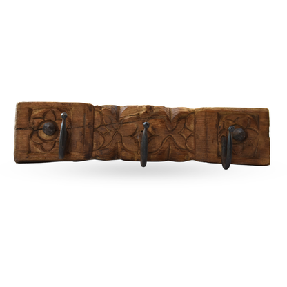 Wooden wall hooks carved rustic wall decor hooks for modern home interiors