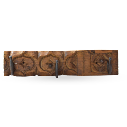 Wooden wall hooks carved rustic wall decor hooks for modern home interiors