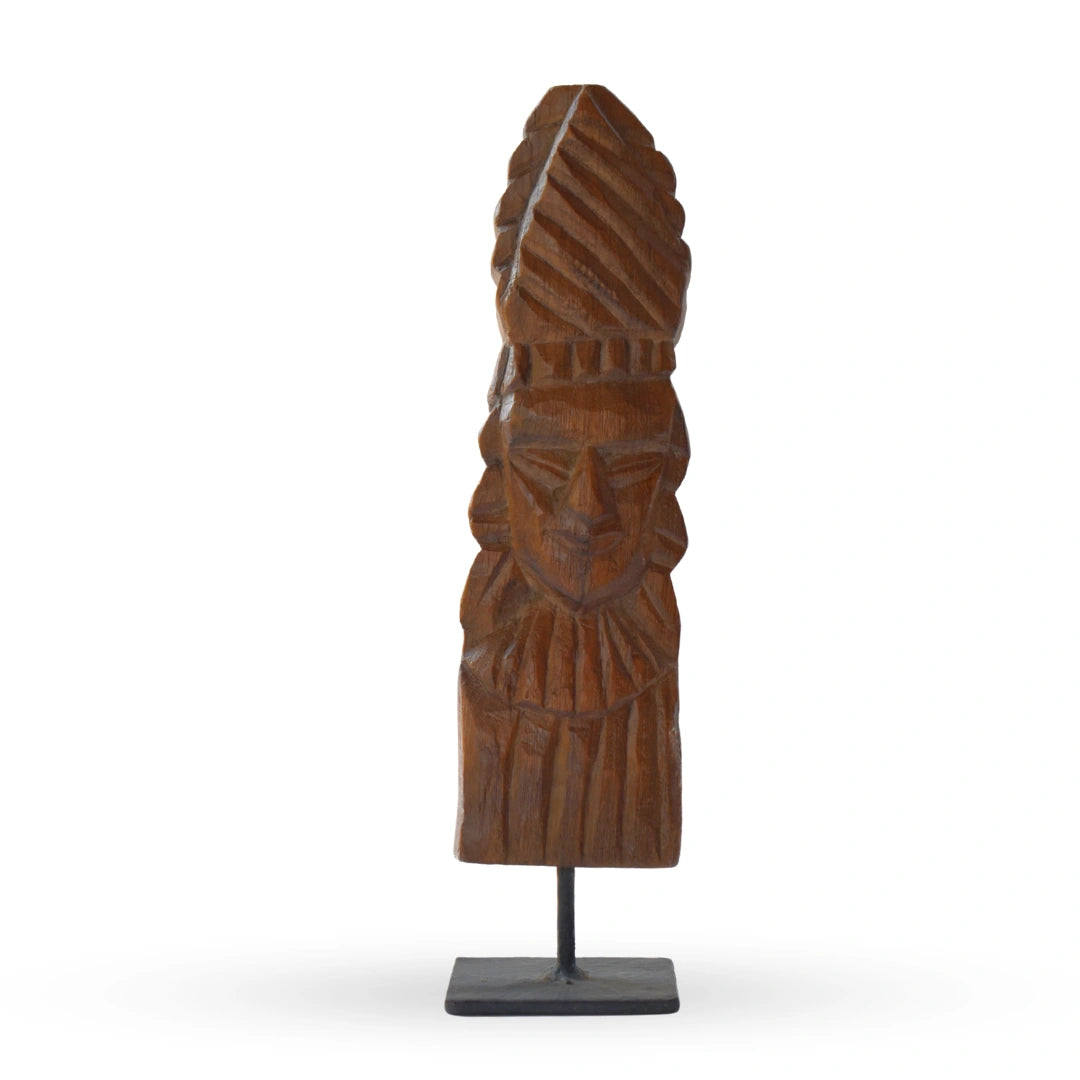 Yadu wooden doll handcrafted tribal sculpture decor for modern home interiors