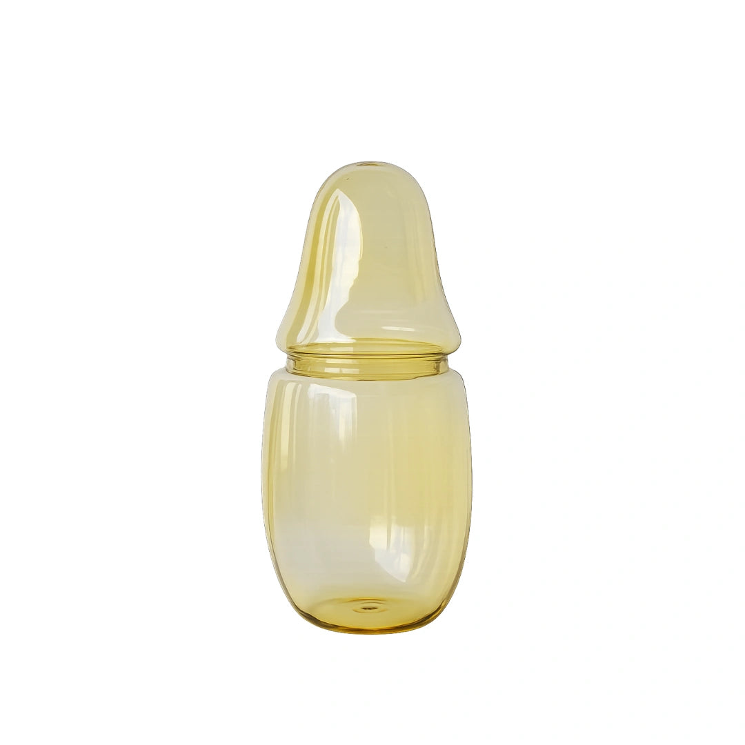 Yellow Apothecary Glass Jar