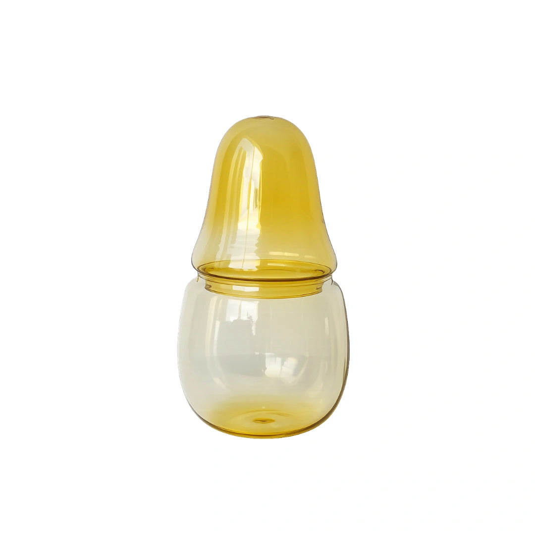Yellow Apothecary Glass Jar