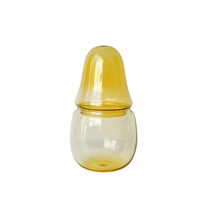 Yellow Apothecary Glass Jar