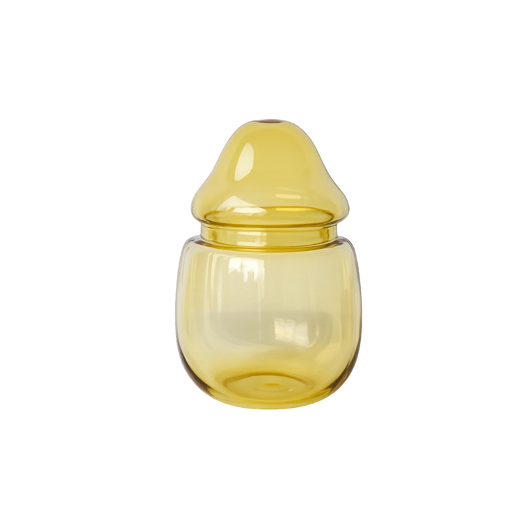 Yellow Apothecary Glass Jar